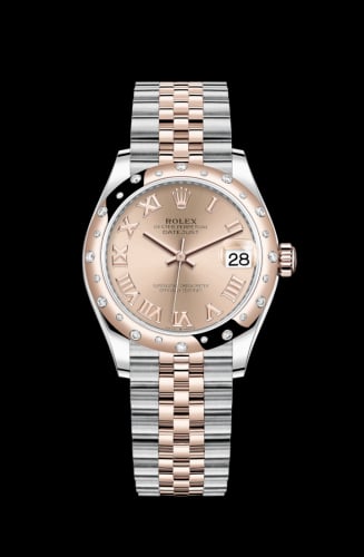 Rolex Datejust 31 Stainless Steel/ Rose Gold / Domed - Diamond / Rose - Roman / Jubilee
