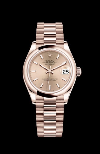 Rolex Datejust 31 Rose Gold / Domed / Rose / President