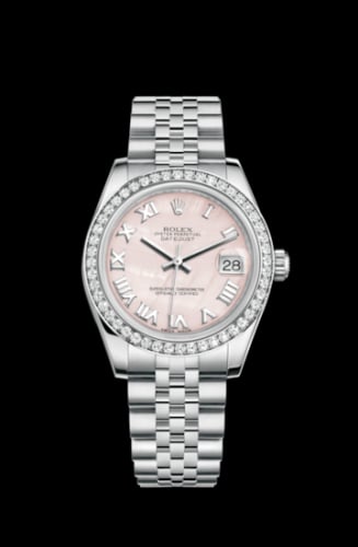 Rolex Datejust 31 Stainless Steel Diamond / Jubilee / Pink MOP - Roman