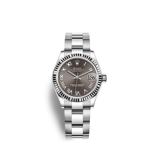 Rolex Datejust 31 Stainless Steel Fluted / Oyster / Grey - Roman