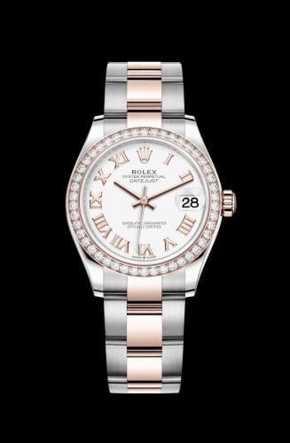 Rolex Datejust 31 Stainless Steel/ Rose Gold / Diamond / White - Roman / Oyster