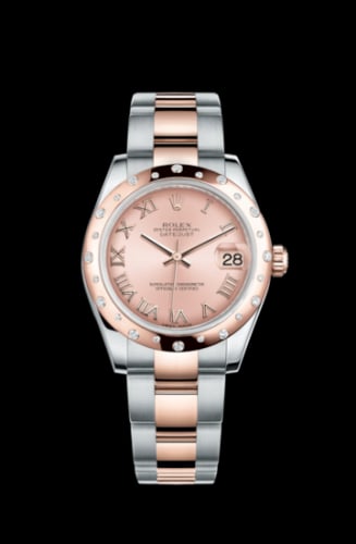 Rolex Datejust 31 Rolesor Everose Domed Diamond / Oyster / Pink Roman