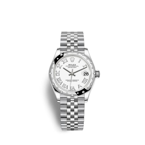 Rolex Datejust 31 Stainless Steel Domed Diamond / Jubilee / White - Roman