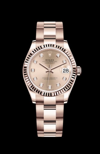 Rolex Datejust 31 Rose Gold / Fluted / Rose - Diamond / Oyster