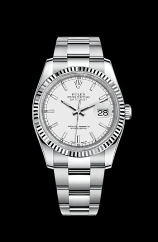 Rolex Datejust 36 Stainless Steel Fluted / Oyster / White