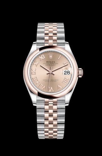 Rolex Datejust 31 Stainless Steel/ Rose Gold / Domed / Rose - Roman / Jubilee