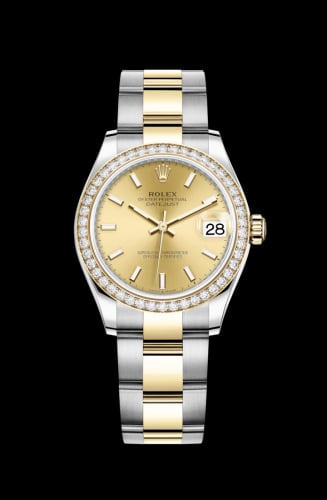 Rolex Datejust 31 Stainless Steel / Yellow Gold / Diamond / Champagne / Oyster