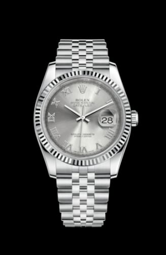 Rolex Datejust 36 Stainless Steel Fluted / Jubilee / Rhodium Roman