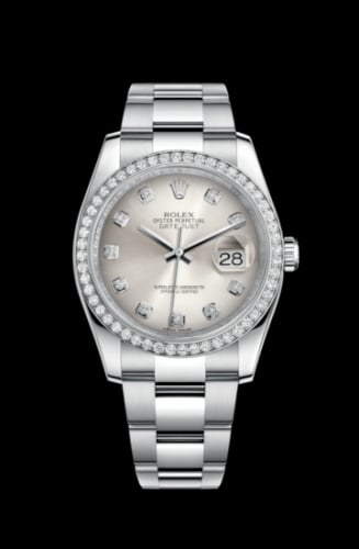 Rolex Datejust 36 Stainless Steel Diamond / Oyster / Silver Diamonds