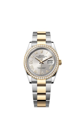 Rolex Datejust 36 Stainless Steel - Yellow Gold - Diamond / Silver Roman Diamond / Oyster