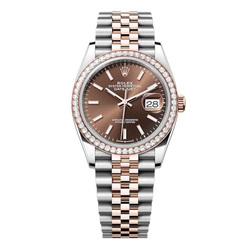 Rolex Datejust 36 Stainless Steel - Everose - Diamond / Chocolate / Jubilee