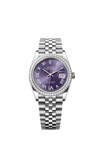 Rolex Datejust 36 Stainless Steel - Diamond / Aubergine Roman Diamond / Jubilee