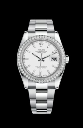 Rolex Datejust 36 Stainless Steel Diamond / Oyster / White