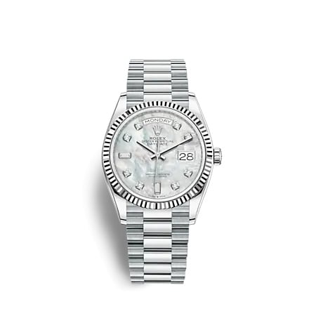 Rolex Day-Date 36 Platinum - Fluted / MOP / President