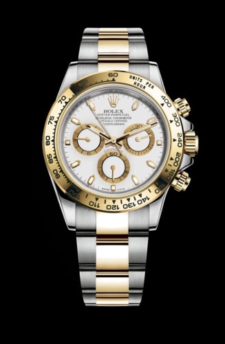 Rolex Cosmograph Daytona Stainless Steel / Yellow Gold / White