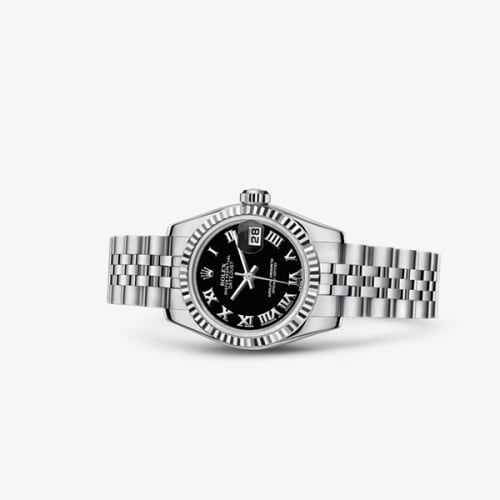 Rolex Lady-Datejust 26 Fluted Black Jubilee