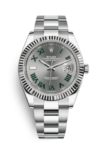 Rolex Datejust 41 Stainless Steel Fluted / Slate - Roman / Oyster