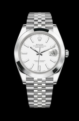 Rolex Datejust 41 Stainless Steel Smooth / Jubilee / White