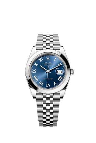 Rolex Datejust 41 Stainless Steel Smooth / Blue - Roman / Jubilee