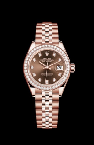 Rolex Lady-Datejust 28 Everose Diamond / Jubilee / Chocolate Diamond