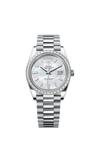 Rolex Day-Date 40 Platinum - Baguette / MOP - Baguette