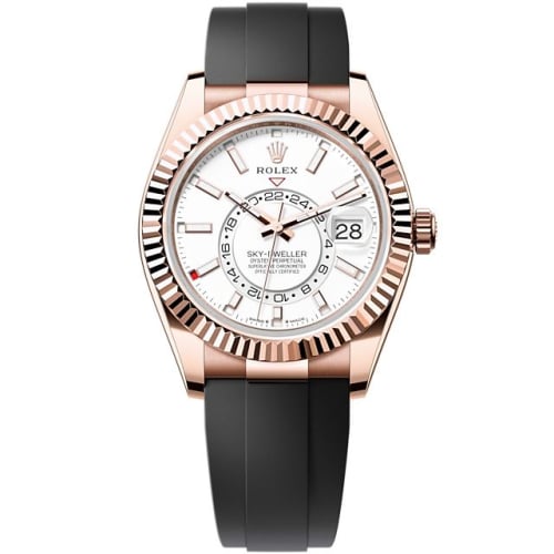 Rolex Sky-Dweller Everose / White / OysterFlex
