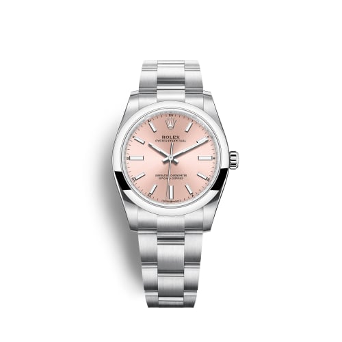 Rolex Oyster Perpetual 34 Stainless Steel / Pink