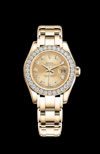 Rolex Datejust Pearlmaster 29 Yellow Gold Diamond / Champagne Diamond