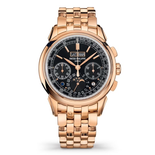 Patek Philippe Perpetual Calendar Chronograph 5270 Rose Gold / Black / Bracelet