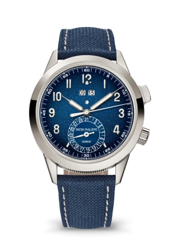 Patek Philippe Calatrava 24-Hour Alarm 5322 White Gold / Blue