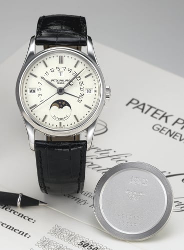 Patek Philippe Perpetual Calendar 5050 Platinum / Silver Stick