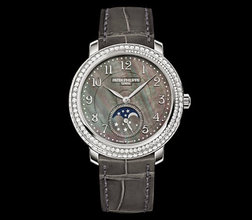 Patek Philippe Moonphase 4968 White Gold Black Mother of Pearl