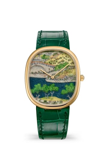 Patek Philippe Golden Ellipse 5738 Yellow Gold / Festivities by the River
