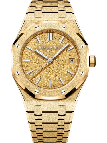 Audemars Piguet Royal Oak Selfwinding 34 Frosted Yellow Gold / Crystal Sand