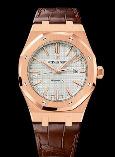 Audemars Piguet Royal Oak 15400 Pink Gold / Silver / Strap