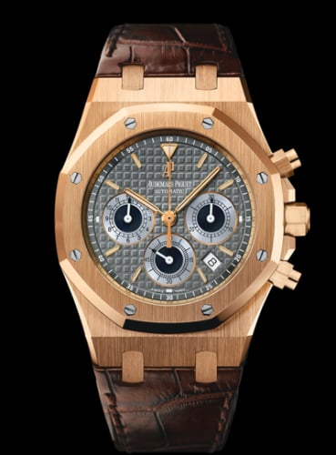 Audemars Piguet Royal Oak 26022 Chronograph Pink Gold / Brown / Strap