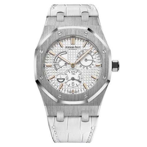 Audemars Piguet Royal Oak 26124 Dual Time Stainless Steel / White / Strap