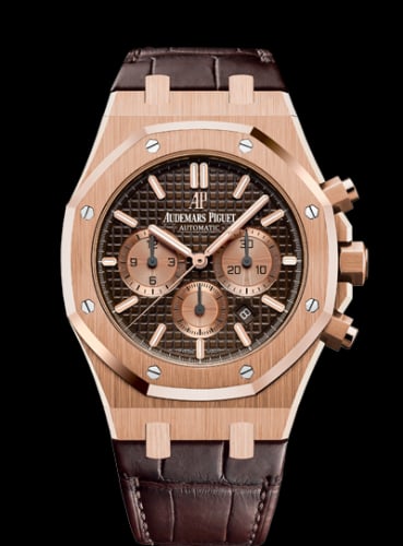 Audemars Piguet Royal Oak Chronograph 41 Pink Gold / Brown / Alligator