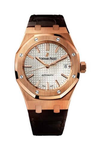 Audemars Piguet Royal Oak 15450 Selfwinding Pink Gold / Silver / Strap