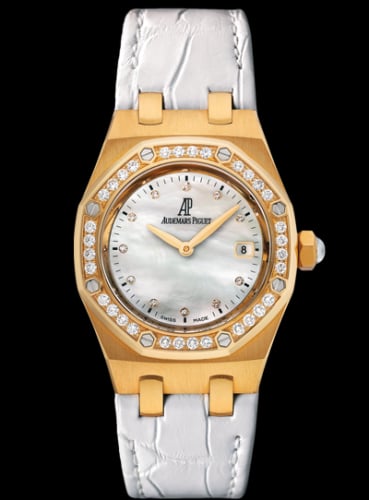 Audemars Piguet Royal Oak 67601 Quartz Yellow Gold / MOP / Strap