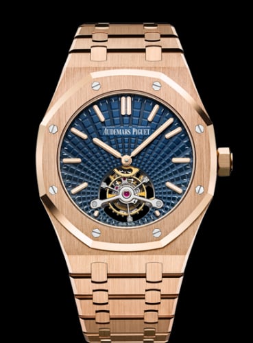 Audemars Piguet Royal Oak Ultra Thin Tourbillon Pink Gold / Blue Evolutive