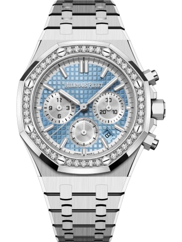 Audemars Piguet Royal Oak Chronograph 38 Stainless Steel - Diamond / Light Blue