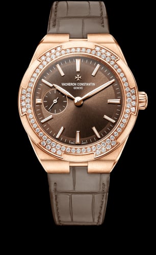 Vacheron Constantin Overseas Small Pink Gold / Brown / Alligator