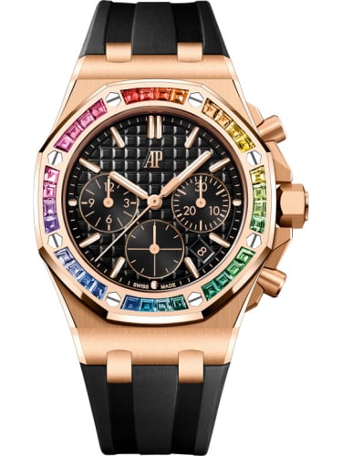 Audemars Piguet Royal Oak OffShore 26231 Lady Chronograph Pink Gold - Rainbow / Black