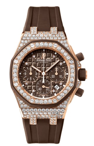 Audemars Piguet Royal Oak Offshore 26092 Lady Chronograph Pink Gold / Brown