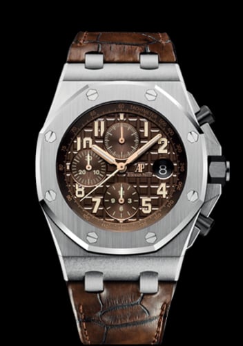 Audemars Piguet Royal Oak Offshore 26470 Stainless Steel / Brown / Alligator