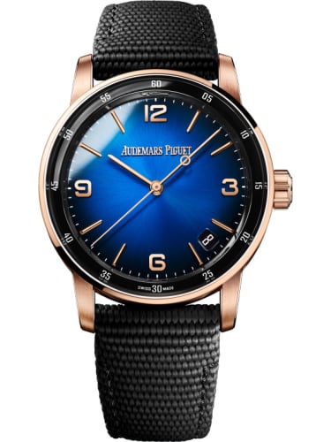 Audemars Piguet CODE 11.59 Automatic Pink Gold / Blue / Fabric