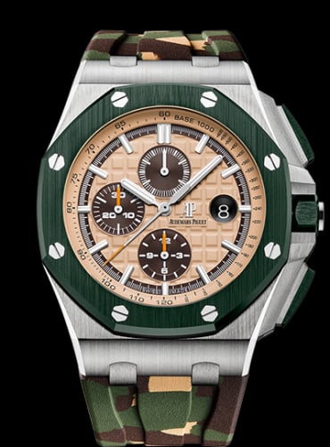 Audemars Piguet Royal Oak Offshore 44 Stainless Steel / Ceramic / Beige / Rubber