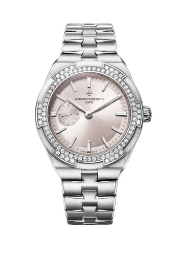 Vacheron Constantin Overseas Small Stainless Steel / Diamond / Rosy Beige