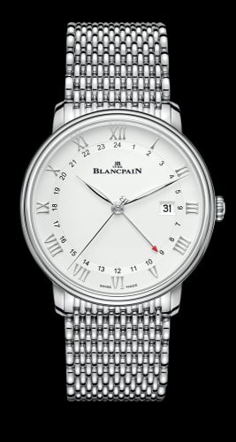 Blancpain Villeret GMT Date Stainless Steel / White / Bracelet
